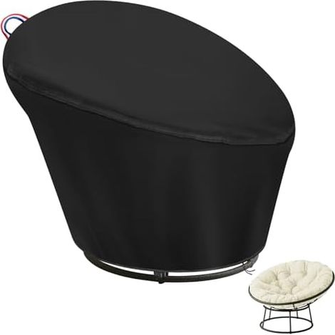 Housse Fauteuil Suspendu, Rotin, Etanche Vent, Balancelle, Exterieur, Jardin, Protection, 119x89cm (1/5)