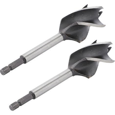 Lot de 2 Scies Cloche 35mm pour Bois et Métal, Foret à Queue Hexagonale 4 Canaux, Outil de Découpe Professionnel (1/5)