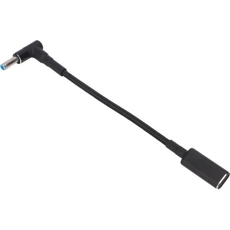 Adaptateur PD avec câble d'extension, compatible avec l'adaptateur de port Type-C vers HP 4,50,6, adaptateur pour ordinateur portable jusqu'à 100 W et toutes les séries d'adaptateurs CC. (1/5)