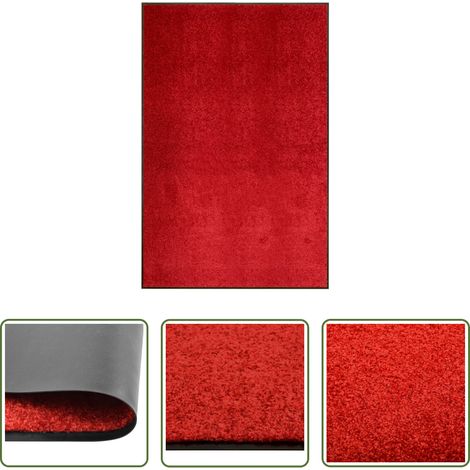 Tapis anti-poussière - Paillasson lavable Rouge 120x180 cm (1/5)