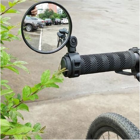 Rétroviseur de vélo sur guidon - Miroir pour bicyclette - Noir (1/4)