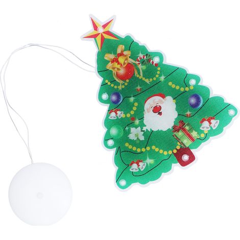 Guirlande lumineuse LED de Noël avec ventouse pour vitrine, sapin décoratif (petit modèle) pour fenêtre, décoration festive sans piles. (1/5)