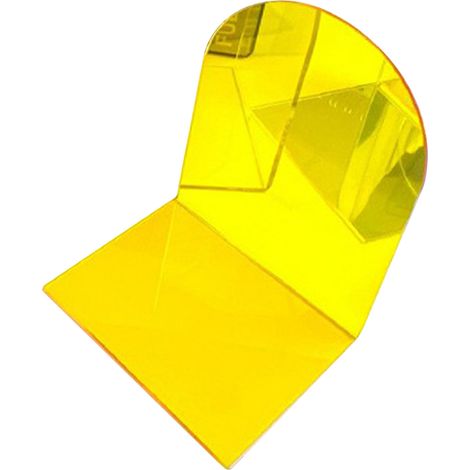 Dicke, rutschfeste, transparente Acryl-Buchstützen in L-Form, für Schreibtisch oder Regal, zitronengelb (1/5)