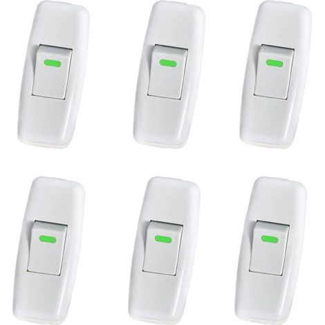 Inline-Schalter, Torpedoschalter, Lampenschalter, Inline-Wippschalter für Tischlampen, Ersatz für den Ein-/Ausschalter einer Nachttischlampe