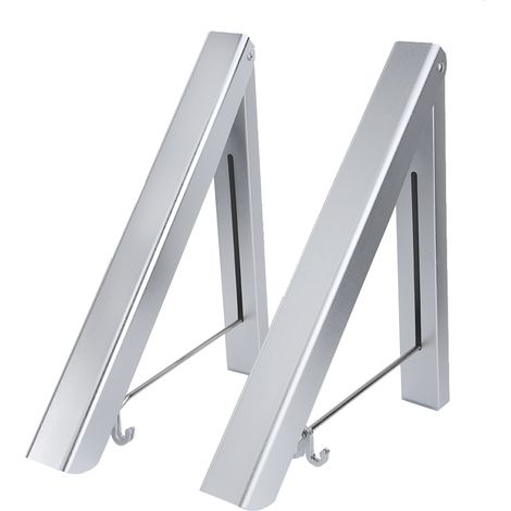 Étendoir mural pliable Aluminium robuste 80cm Gain de place idéal salle de bain balcon (1/5)