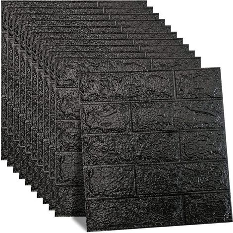 Papier peint brique 3D autocollant – Effet tridimensionnel – Dimensions 35x38,5 cm – Étanche et résistant à l'humidité – Pour décoration intérieure (1/4)