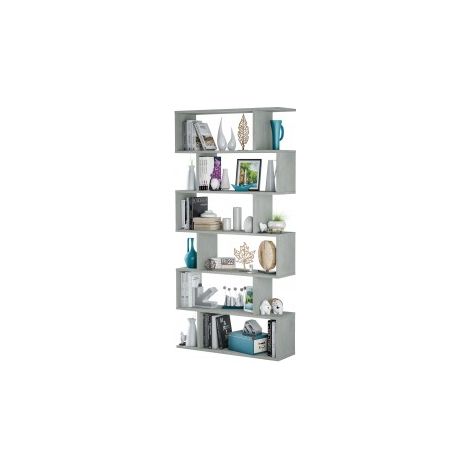 Mueble tabique librería cm 80X25X192H CEMENTO