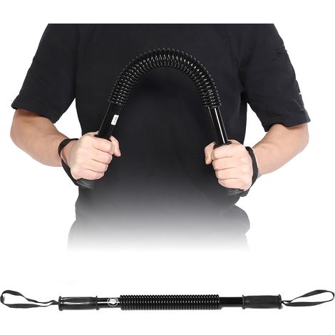Appareil de musculation multifonctionnel pour les bras et les avant-bras, avec ressort et système de renforcement musculaire (noir, 60 kg) (1/5)