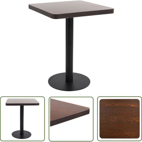 The Living Store Bistrotisch Dunkelbraun 60x60 cm MDF - Esstisch - Bistrotisch - Wohnzimmertisch - Kleiner Tisch - Holztisch (1/5)