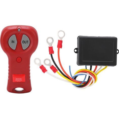 Kit de Télécommande de Treuil sans Fil, Contrôleur de Treuil électrique avec Voyant Lumineux 9‑30V 434MHZ étanche Universel pour Camion ATV SUV,A (1/5)