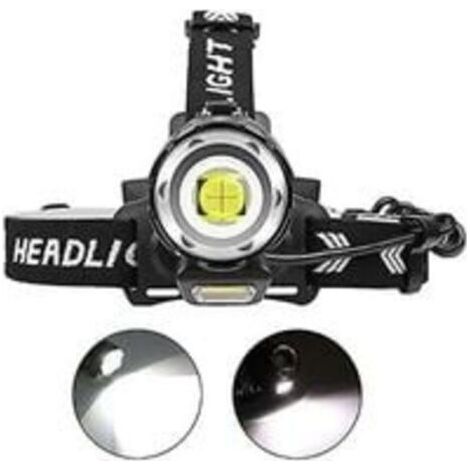12000 Lumens Lampe Frontale LED Rechargeable,XHP90 Lampes Frontales Puissante Torche Frontale Haute Puissance Phare de Travail Zoomable 4 Modes avec Indicateur de Puissance pour Pêche Spéléodyk-alovez (1/4)