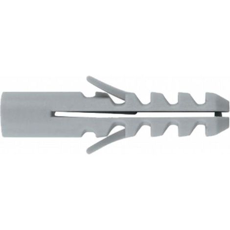 FPLUS taco gris nylon  4x20 mm.100ud , TACO DE NYLON DE 4 SEGMENTOS PARA TODO TIPO DE MATERIALES. .