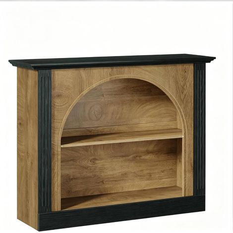 3-stufiger Konsolentisch aus Holz in Schwarz und Rustikal 110x30x90 cm MODENUIT (1/5)