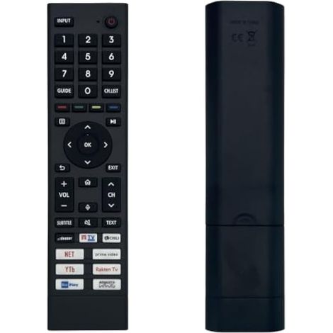 Télécommande ERF3C80H pour TV Hisense QLED 75A7GQ, 43E78HQ, 43A7GQTUK 50A6G 50A6GTUK.50A7GQTUK 50E76GQ 50E76GQTUK, 55A6G 55A6GTUK 55A76GQTUK Q, 43A. 6GTUK 55A6GTUK 65A6GTUK, 75A6GTUK, sans voix (1/5)