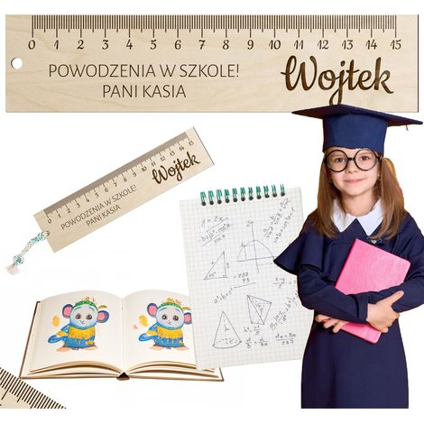 Règle personnalisée pour étudiant(e) - Cadeau pour garçon ou fille (1/5)