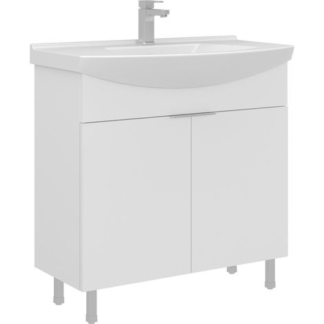 Waschtischunterschrank "Purus 80" – 80 x 50 x 83 cm – Weiß (1/5)