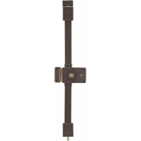 THIRARD - Serrure en applique Horga à fouillot pour porte d'entrée, gauche, 3 pts, cylindre HG5 Ø23mm, axe 55mm, marron, 4 clés - THIRARD (1/2)