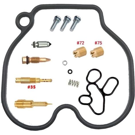 Vergaser Reparatursatz für NVS50 2002-2010 50cc Roller Moped Basic Kit Passend für NVS50 Einzylinder CVK20 Vergaser Hauptdüsen 72/75 Leerlauf 35 Nitril-Dichtungen kraftstoffbe