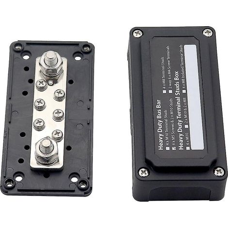 Sbarra collettiva per impieghi gravosi da 300 A, adatta per veicoli automobilistici e accessori per imbarcazioni. (1/4)