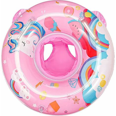 Bouée Bébé, Bébé Siège De Piscine Anneau de Natation Bouée Gonflable Flotteur de Natation Gonflable pour bébé Convient pour 12 Mois - 6 Ans,rose (1/5)