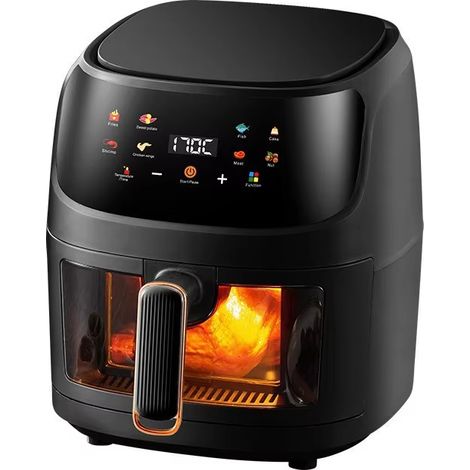 Friteuse à air 8 L multifonction, Air Fryer sans huile avec écran tactile LED, panier antiadhésif et fenêtre transparente (1/5)