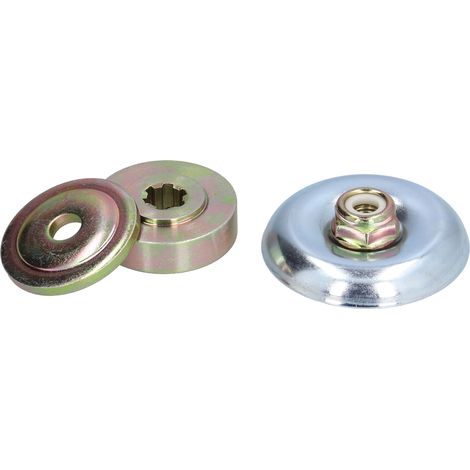 Lot de 4 rondelles de butée et écrous de verrouillage pour tête de débroussailleuse, pièces de rechange universelles pour tondeuse. (1/5)