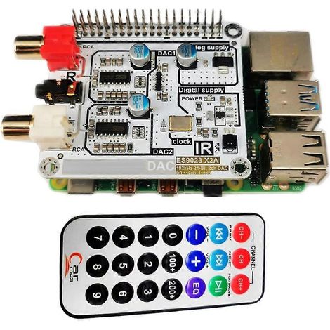 Volumio-Modus für Raspberry Pi DAC für Raspberry Pi 4B 3B+/3B/2B/HIFI Dual ES9023 DAC Dekodierung Digital Audio Soundkarte I2S (1/5)
