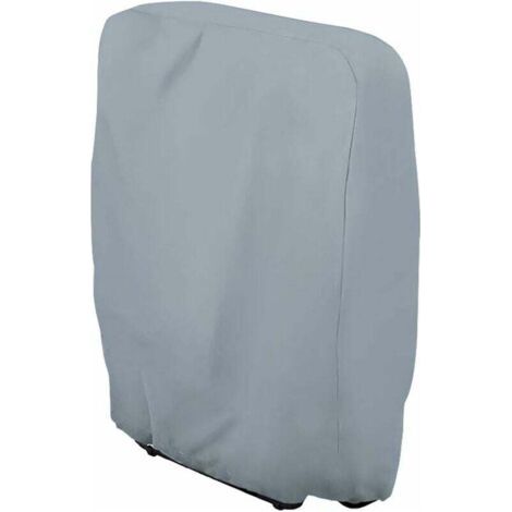 HOXILEELEO - Housse pour chaise longue de jardin, anti-poussière, imperméable et résistante aux UV, en tissu Oxford 210D, pour fauteuil inclinable, L 71 × H 110 cm (Gris) (1/5)