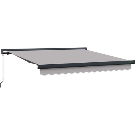 Toldo retráctil Gris Claro 300 x 250 cm Lona y Aluminio vidaXL (1/5)