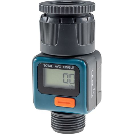 CHILITEC Compteur d'eau numérique CT-WZ4, avec adaptateur 1" et 3/4"