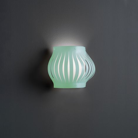 Applique Moderna Helios Polilux ® Verde Pastello 1 Luce E27 H25Cm