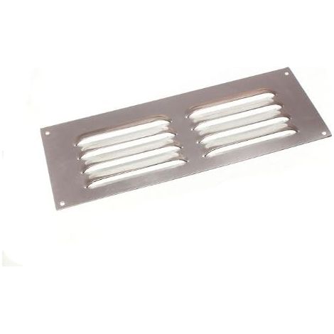 Grille d'aération en aluminium Fixation en surface fixe 225 mm x 75 mm