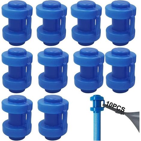 Capuchons De Poteaux De Trampoline Filet Sécurité Des Embouts Pièces Détachées Trampolines Chapeau De Mât Trampoline Accessoires De Trampoline Pour Filet Crochet Trampoline Alimentation Bleu,10 Pcs (1/5)
