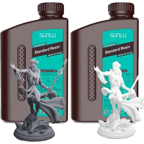 Résine Standard SUNLU, 1 kg par bouteille, 405 nm de durcissement UV (1/2)