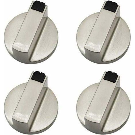 Gas Stove Knob - Set of 4 Metal Control Knobs, 6mm, for Oven and Stove (1/4)