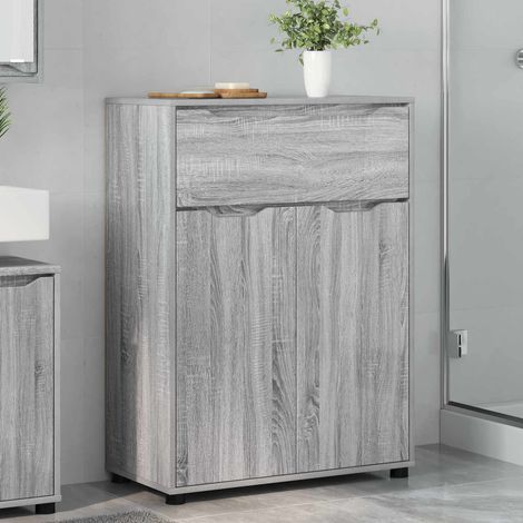 vidaXL Cabinet de salle de bain Gris Sonoma 72,5 x 36,5 x 100 cm (1/5)