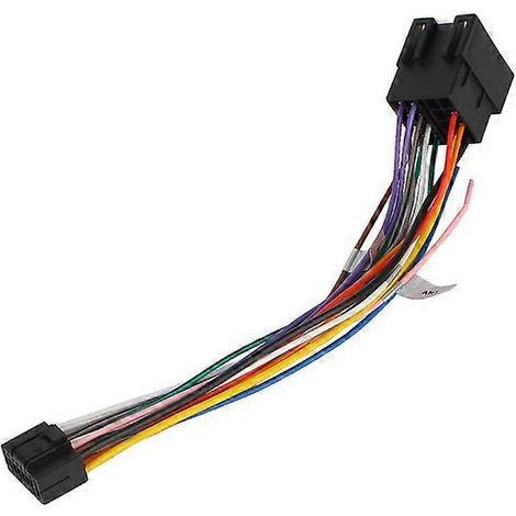 Connecteur de câble à 16 broches pour adaptateur ISO mâle ALPINE, autoradio DVD stéréo 2DIN, convertisseur audio. (1/5)