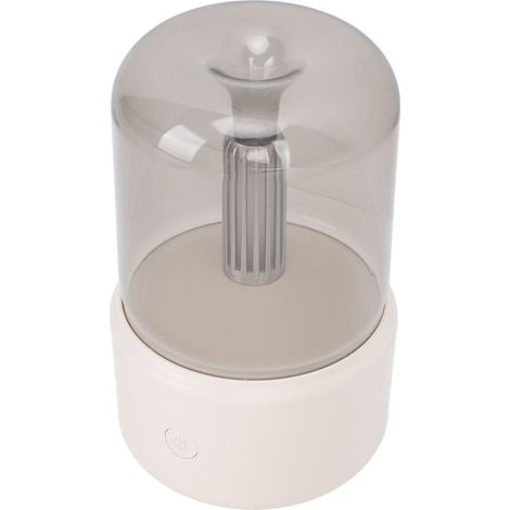 Diffuseur d'huiles essentielles USB 120 ml, bougie, diffuseur d'arômes de bureau, humidificateur d'air pour chambre, salon, bureau, beige (1/5)