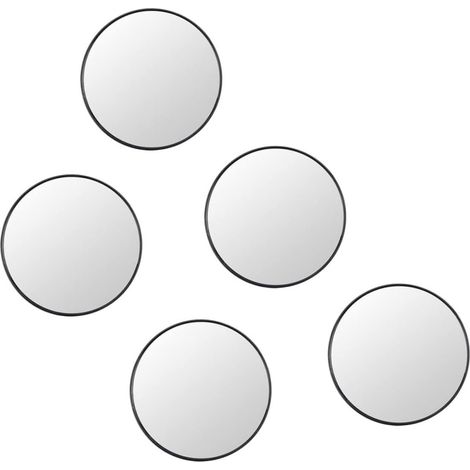 5 Pièces Miroir Grossissant à Ventouse Miroir de Maquillage avec Grossissement Pratique pour Salle de Bain et Chambre (1/5)