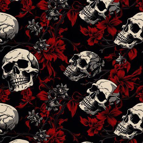 Tela decorativa para exteriores Oxford - Motivo de calavera I DX4769 (1/5)