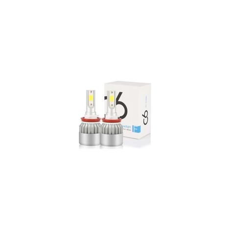 2 x Ampoules H8 H9 H11 LED Ventilée COB C6 - 3800Lm - 12V / 24V (1/5)