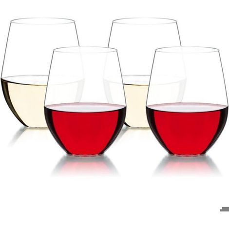 Verre À Vin - Tritan Incassable - 470 Ml - Pour Camping Fête Intérieur - Lot De 4