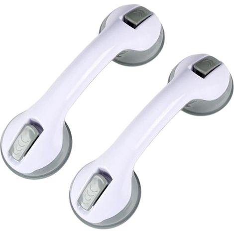 2 Barres d'appui, fixation ventouse, surface non poreuse, salle de bain, seniors (1/5)