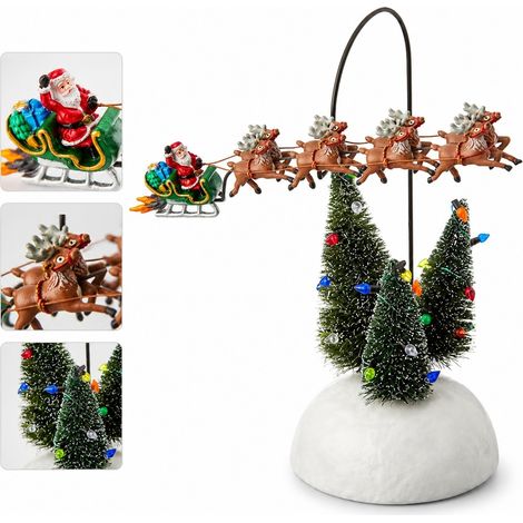 Figurine Village de Noel Resine Scene de Rue Enneigee Modele 4.5 x 13 x 10 cm (1/5)