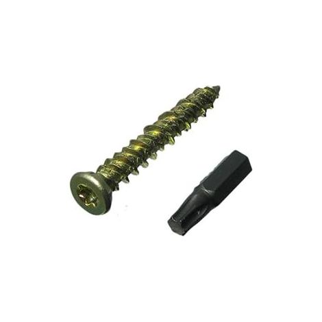 One Stop DIY Lot de 20 vis pour cadre de porte et fenêtre 7,5 mm 112 mm + embout Torx