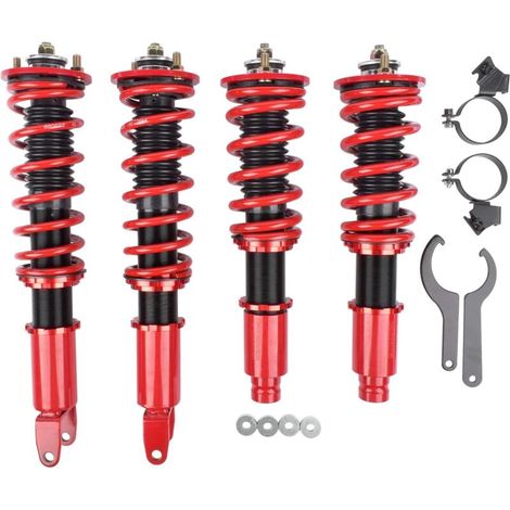 Set di 4 ammortizzatori filettati regolabili in altezza per Honda Civic CRX 88-91 Acura Integra 90-93 (1/4)