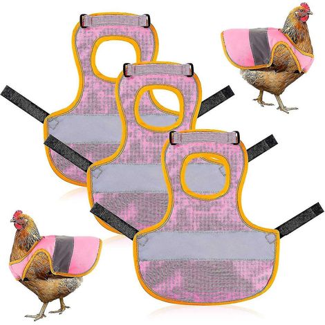 Gilet réfléchissant pour poule, harnais de poitrine ajustable pour poule, selle de marche pour poule, tablier pour poule, plumes de poule (1/5)