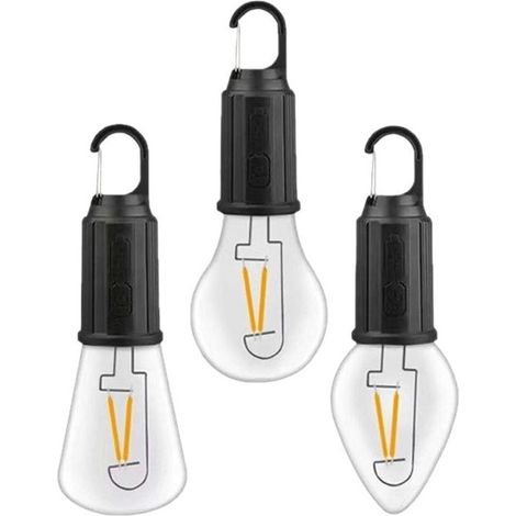 Solar-powered rechargeable camping light bulb, multi-functional portable tent light, outdoor bulb light, spherical camping light (1/2)