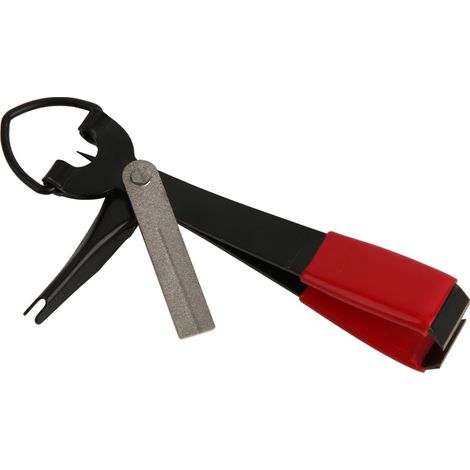 Coupe-fil de pêche en métal, pince coupante pour montage de mouches, outil de nœud rapide, noueur à clous, accessoire de pêche (1/5)