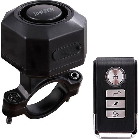 Alarme antivol pour vélos et motos 110 dB, JustZEN™ KSSF32R, rechargeable, capteur de vibrations réglable, étanche IP55, télécommande (1/5)